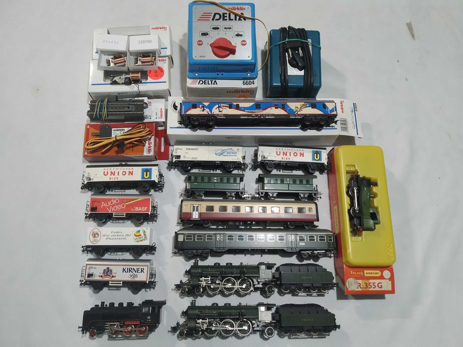 Mega lot Marklin(locomotive,vagoane),HO,trenulete electrice