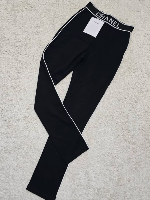 Leggings Chanel - marime S, 36/bumbac, usor elastici/video