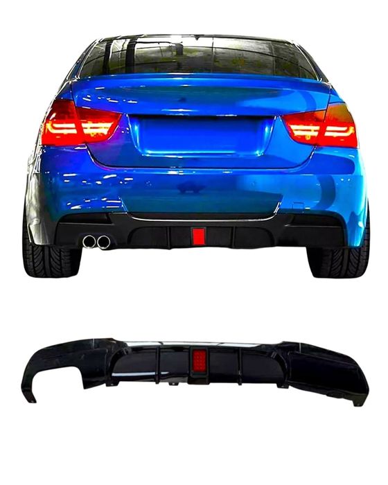 Бмв Е90 Е91 Оребрен Дифузьор / Добавка за задна броня / BMW E90 E91