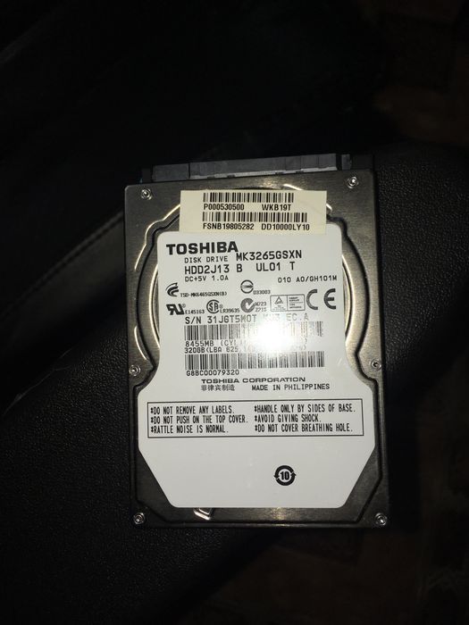 Hdd 320gd рабочий. Проверить можем только установив в ваш ноут.