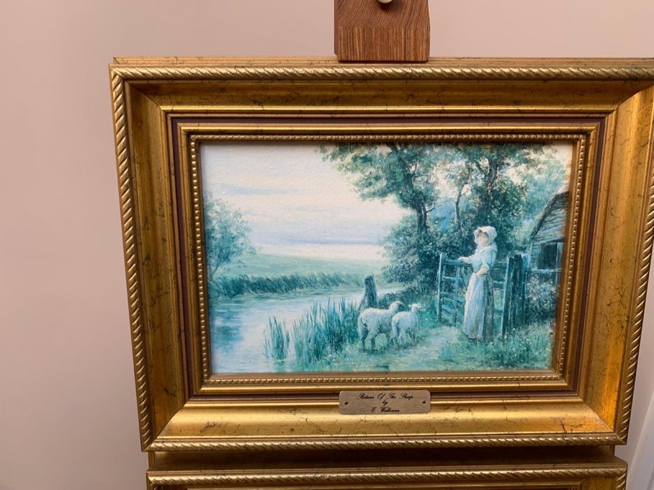 Tablou pictat in rama de lemn