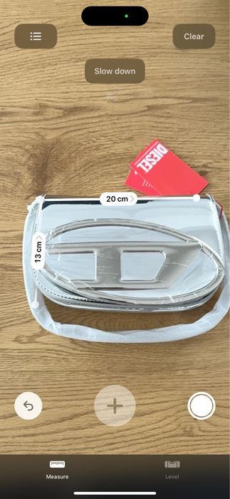 Geanta Diesel 1DR Argintie/Neagra/Alba