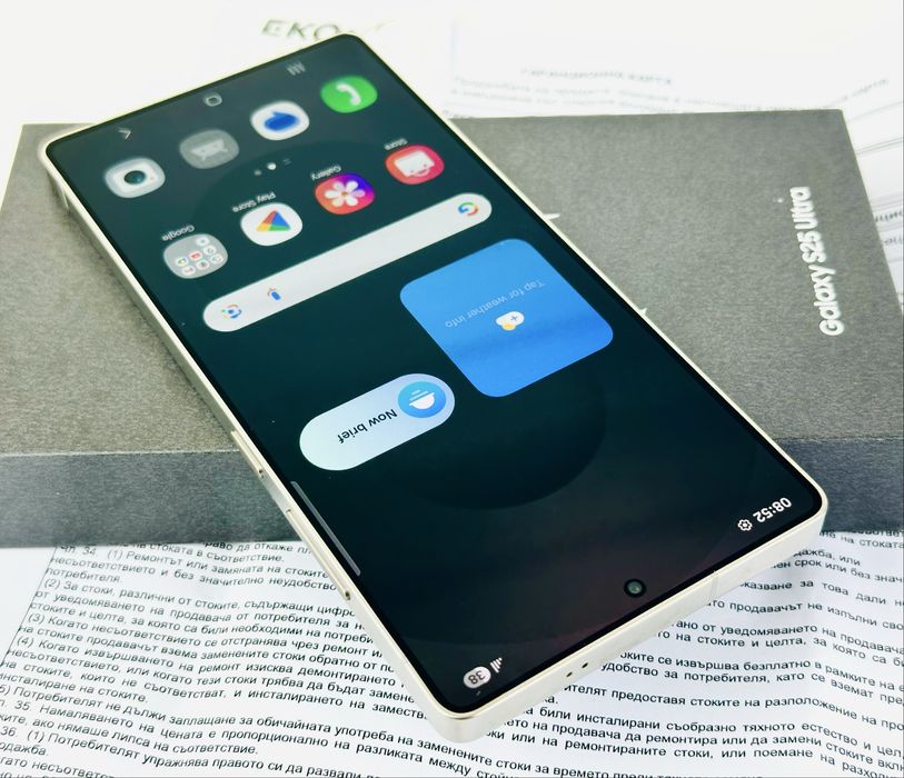 КАТО НОВ! Samsung S25 Ultra 5G 512GB 12RAM Titanium Black 3г.Гаранция!