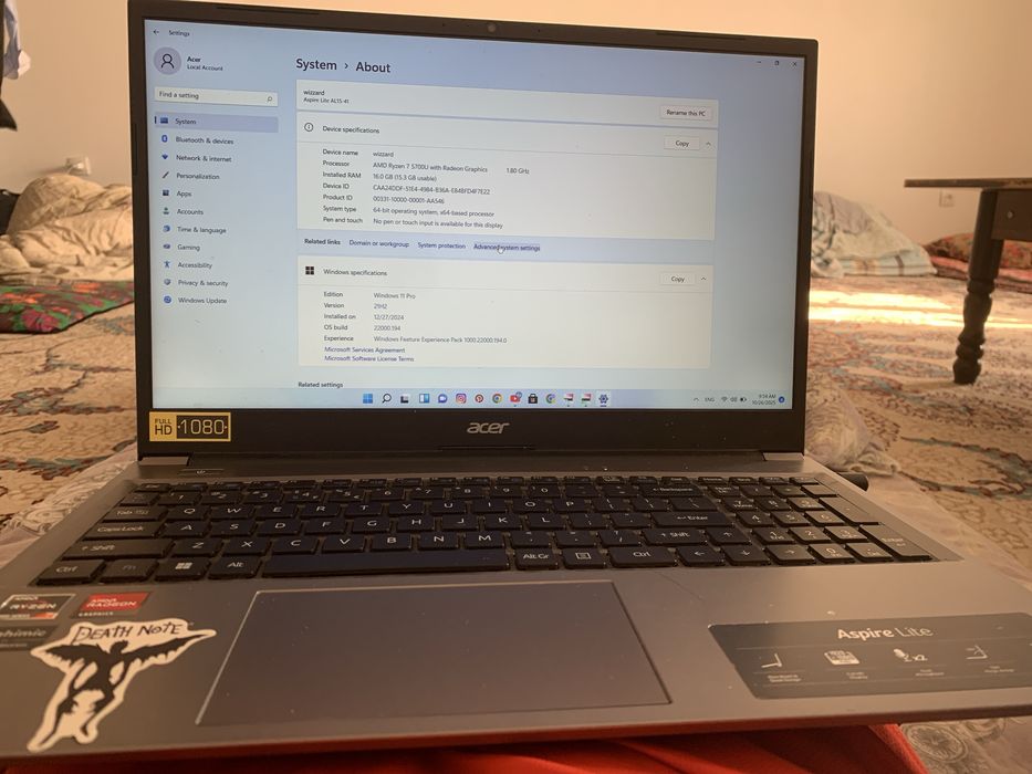 Acer Aspire lite 15-41