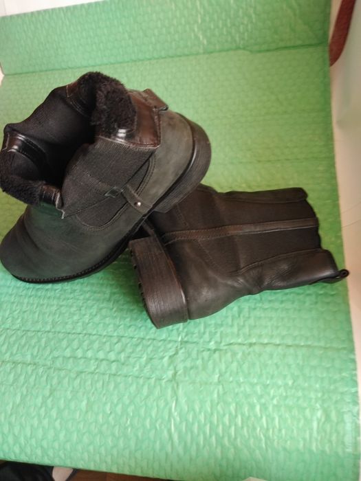 Cizme din piele imblanite