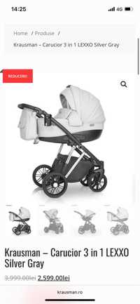 Carucior Landou Scoica Bebe Copil 3 in 1 Krausman Lexxo