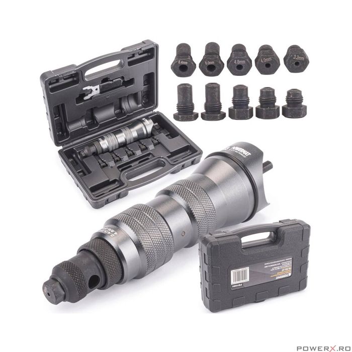 Set adaptor bormasina pentru nituire pop-nit, 6 piese, Powermat
