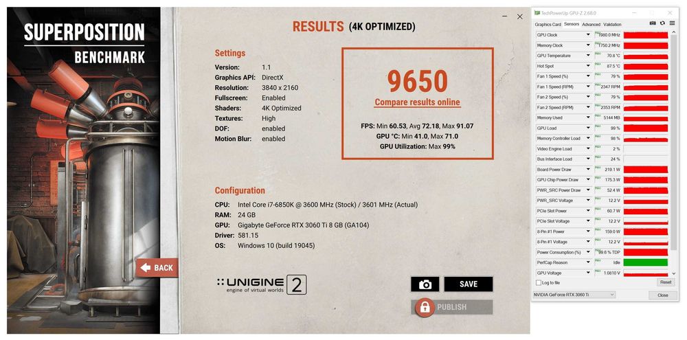 ТОП състояние Видео карта GPU GIGABYTE RTX 3060 Ti GAMING OC 8G GDDR6