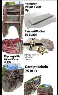 Schelă COMPLETĂ H-gard-panou-tălpi-bare cu morsete