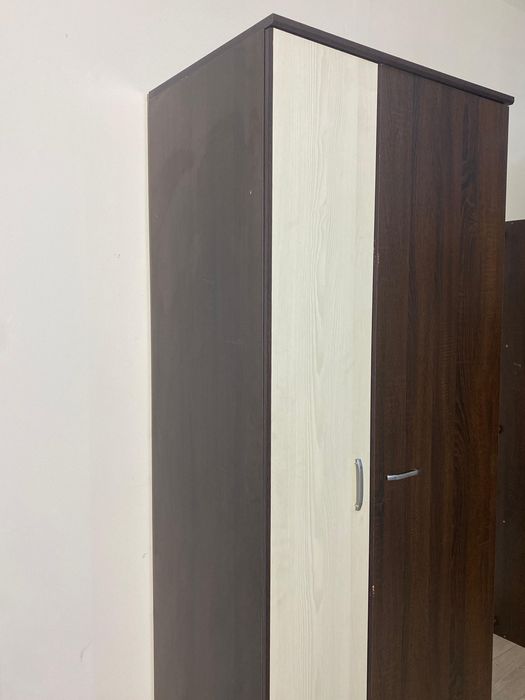 Șifonier 2 Uși, 80 cm; Dulap de Haine pentru Dormitor cu Bară Umerașe