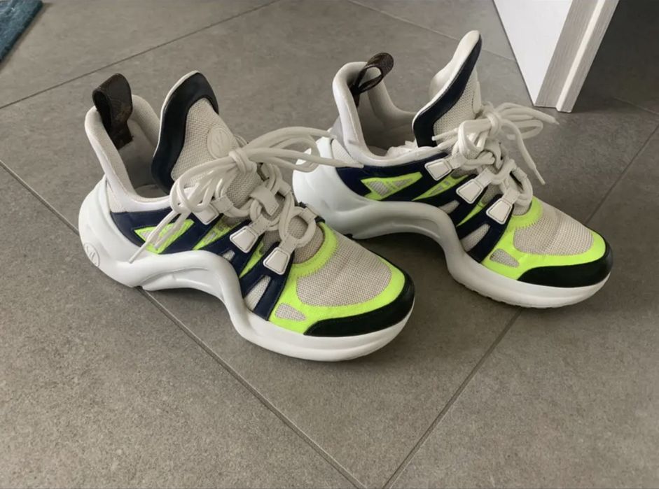 Louis Vuitton Archlight blue and fluorescent yellow color