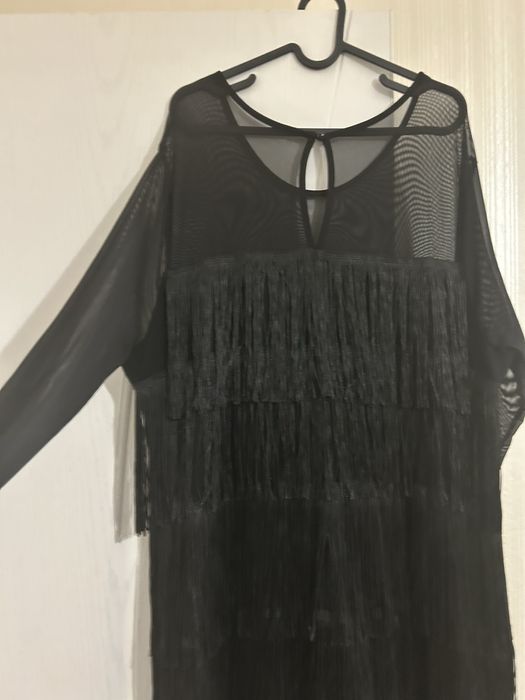 Уникарна рокля с ресни ХХЛ