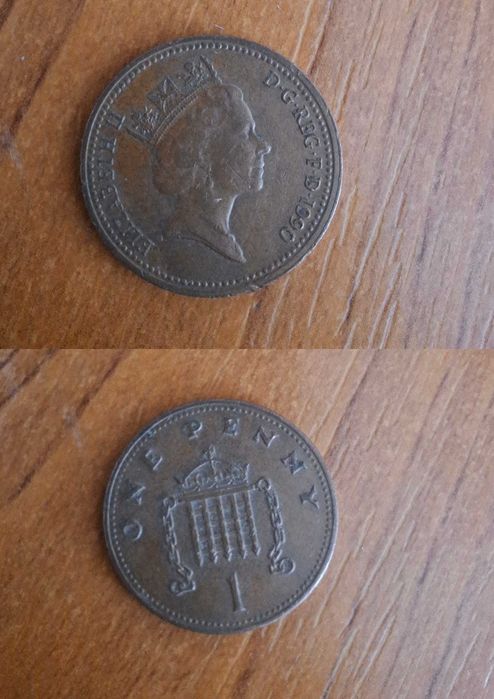 Vând 5 monede de un penny– colecție rară.