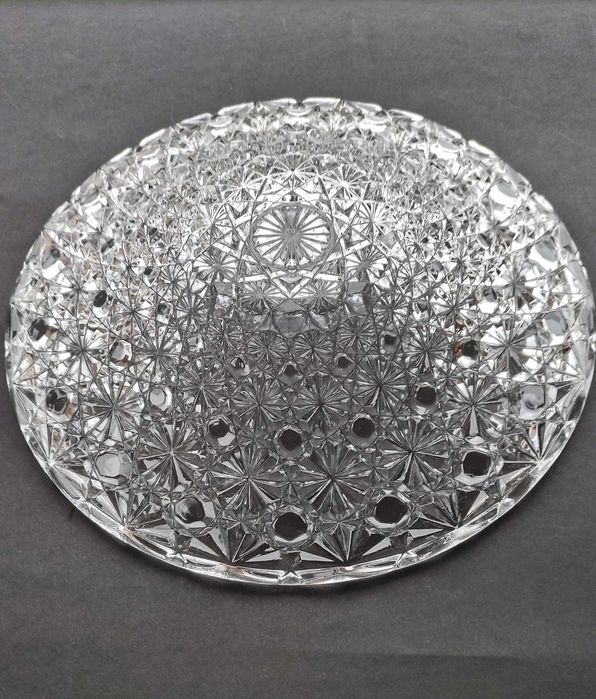 Голяма френска фруктиера от кристално стъкло