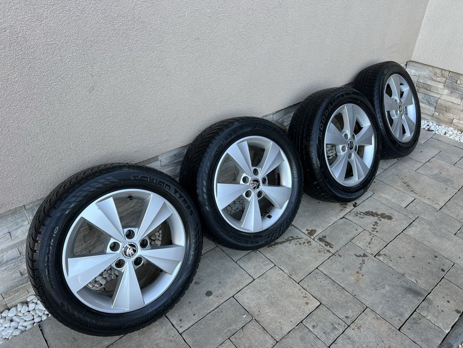 Jante aluminiu Skoda cu cauciucuri iarna