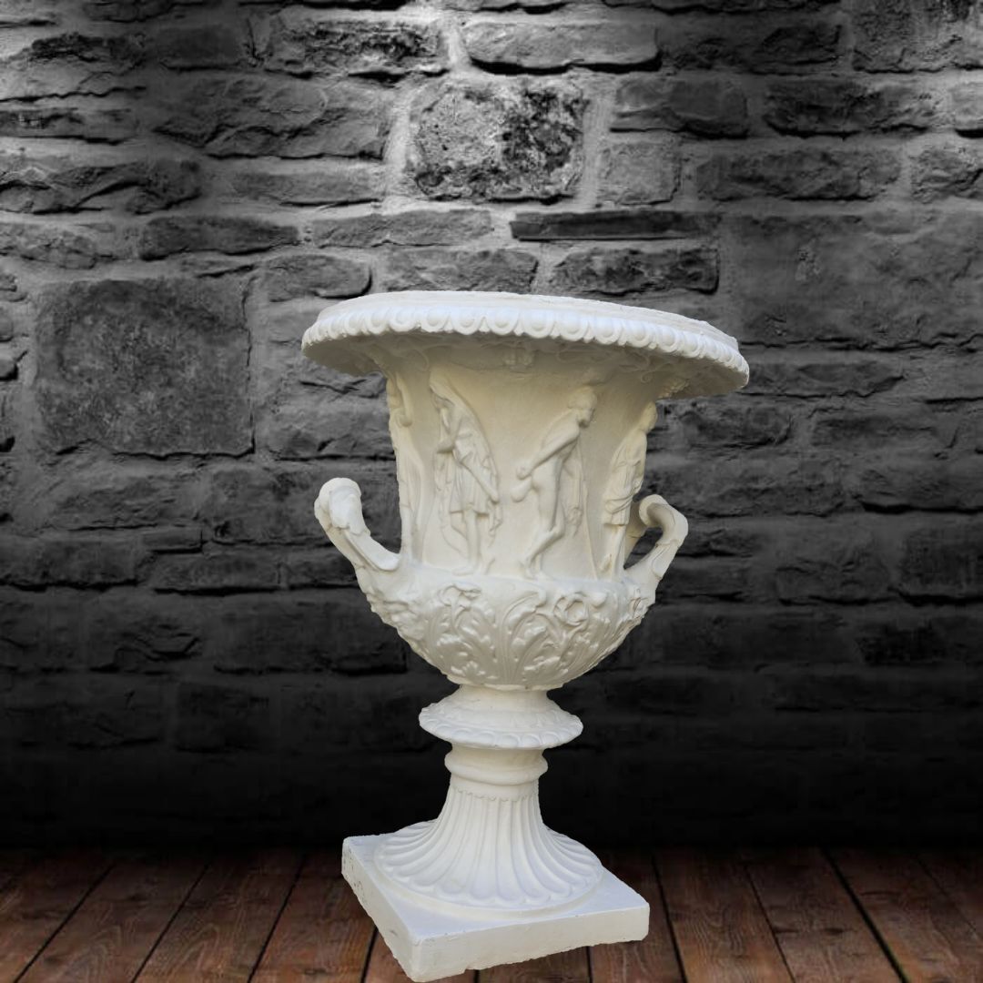 Продаётся гипсовая античная ваза для декоративных цветов