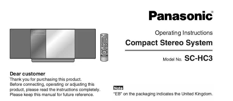 Panasonic SC-HC3 Compact Stereo System cu adaptor bluetooth.