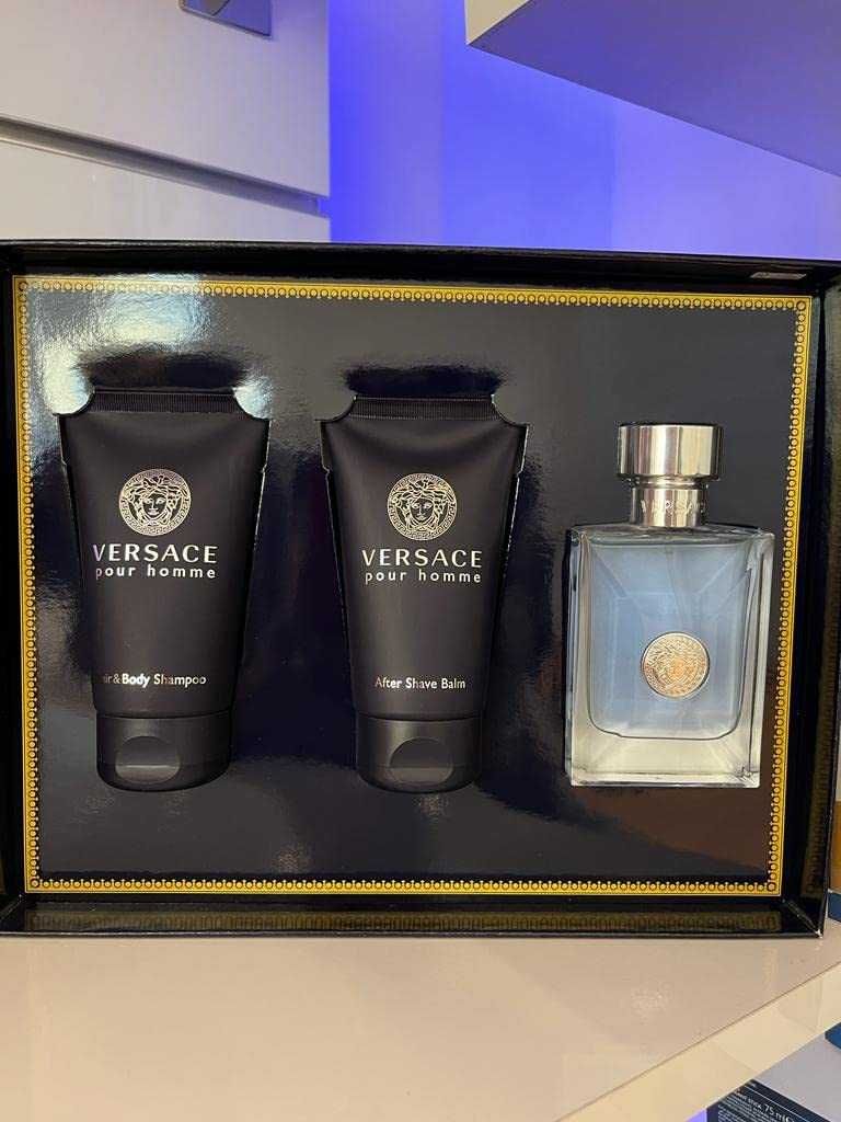 Set Versace Pour Homme cu 50ml EdT 50ml Sampon 50ml Aftershave Balsam