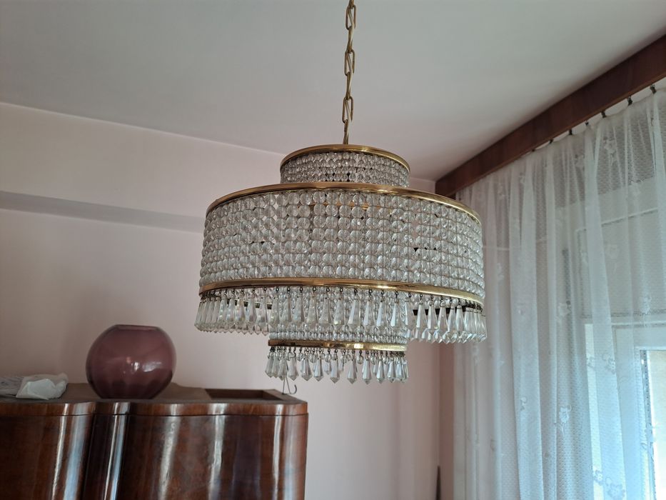 Vand 4 candelabre/ lustre cu cristale Bohemia, Cehia