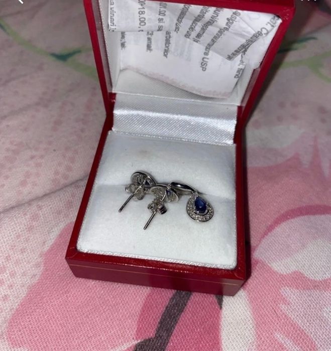 Pandantiv și cercei din aur alb. Pret negociabil