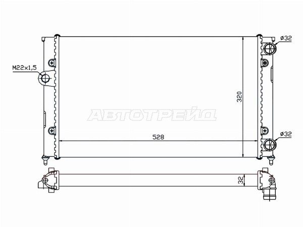 Радиатор Volkswagen Golf