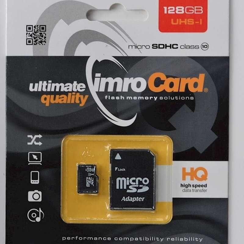 Карта памет Imro 128GB, microSDXC cl. 10 UHS-3 + адаптер