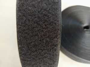 Banda velcro, cu scai, negru 20mm, 25m, tapițerie