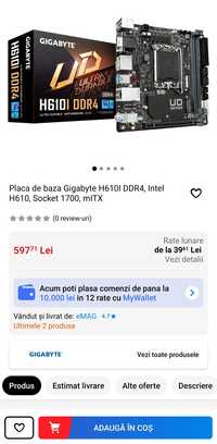 Placa de baza Gigabyte H610I DDR4, Intel H610, Socket 1700, mITX