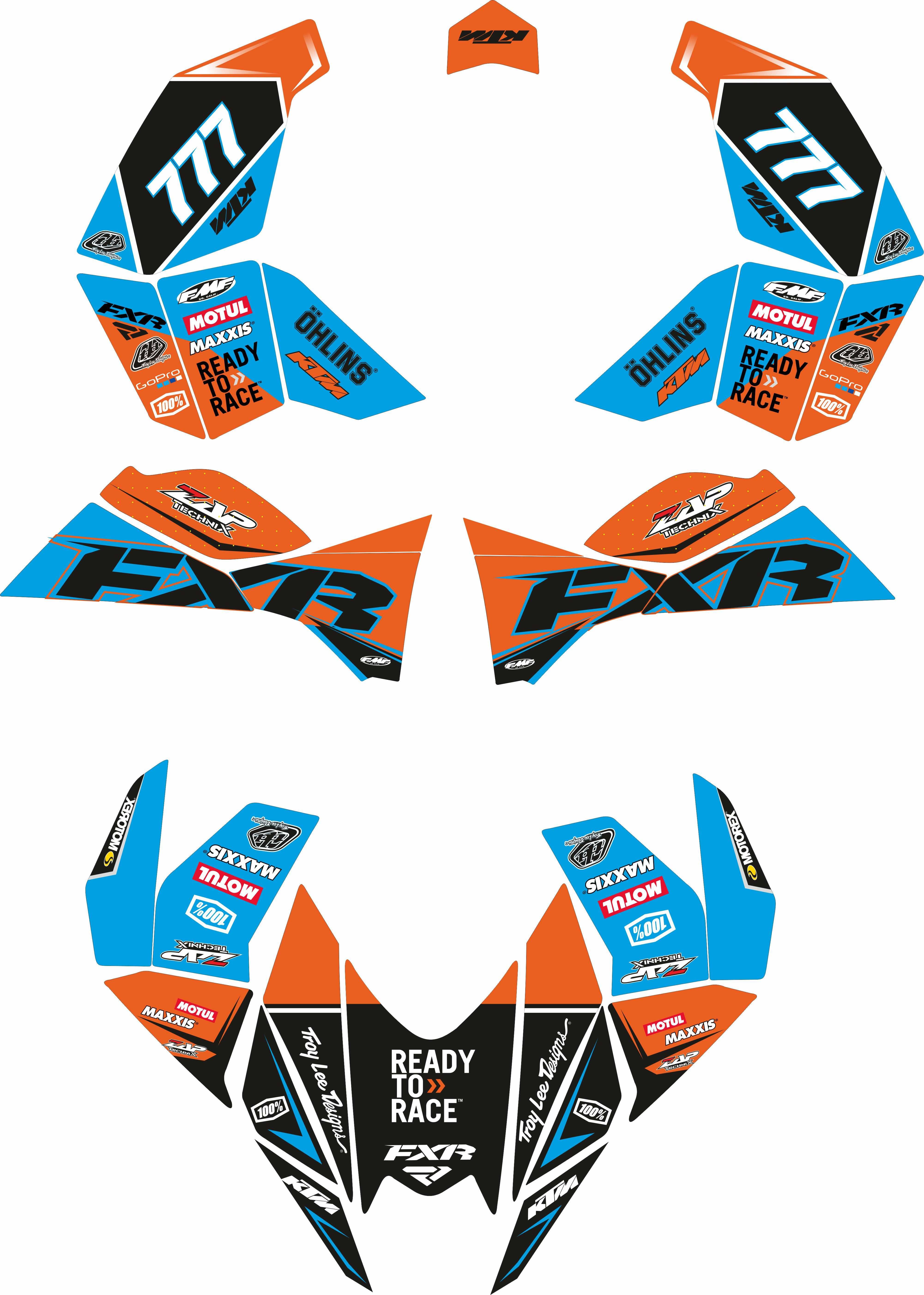 Стикери, лепенки ,графики за мотори и атв Yamaha ,KTM  CAN-AM Kawazaki