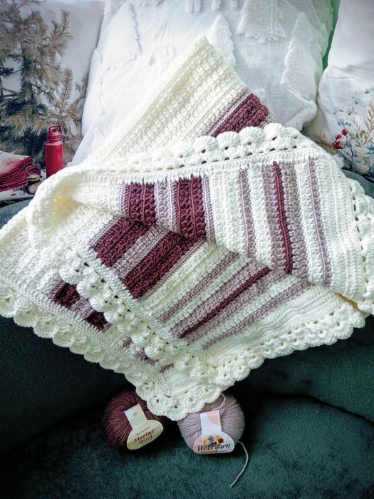 Одеяло изплетени с качествена прежда!