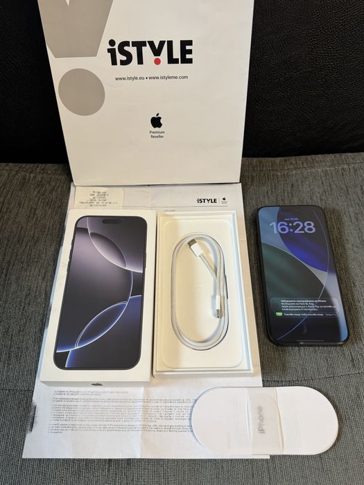 КАТО НОВ 256GB iPhone 16 Pro Max iStyle Гаранция 2026г. Black