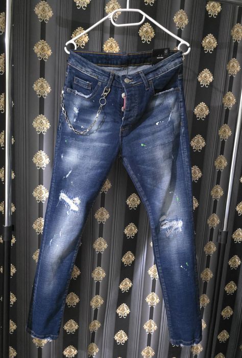 Blugi de barbati DSQUARED2  albastru Negru