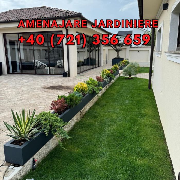 Amenajeri spati verzi gazon rulou piatra cubica montam plante ect