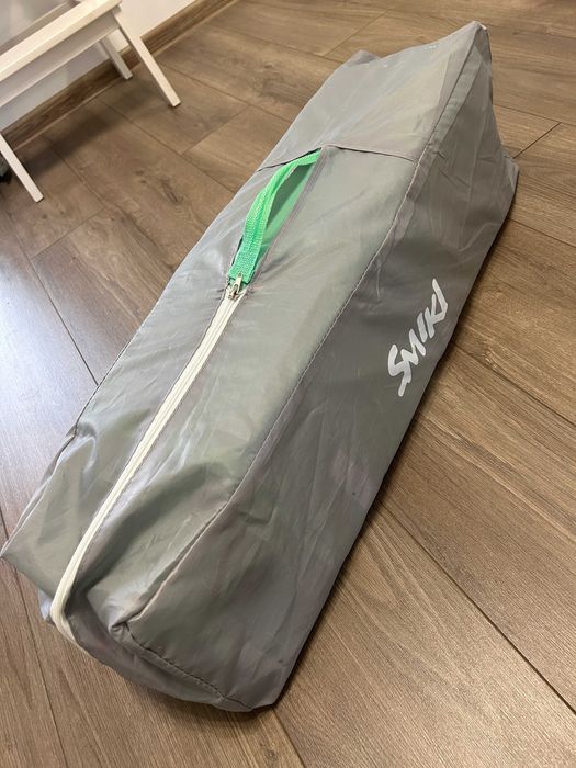 Patut pliabil de calatorie/voiaj Smiki 60x120cm, verde/gri