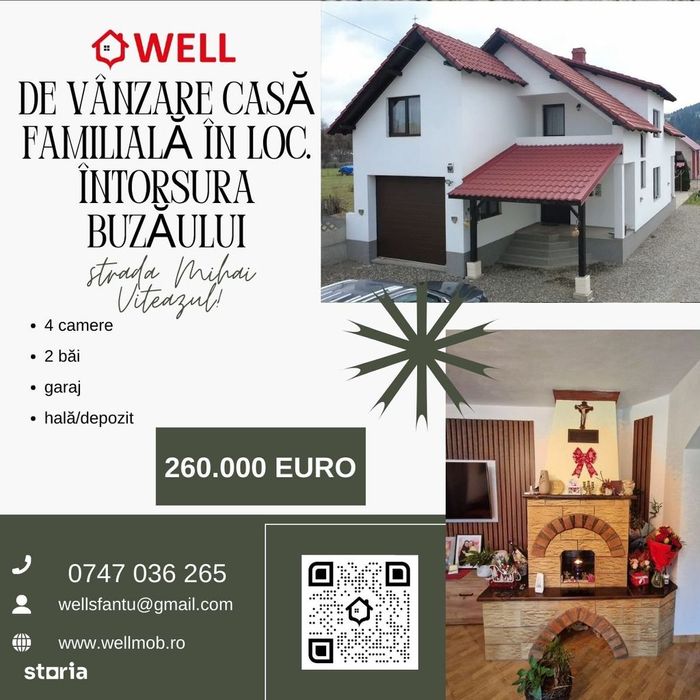 De vânzare casă familială în Întorsura Buzăului, str Mihai Viteazul!
