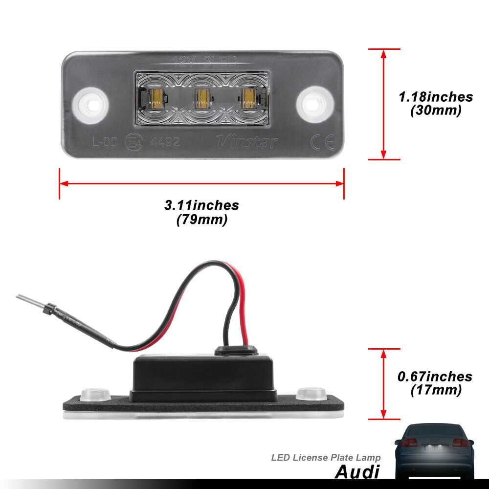 LED плафони регистрационен номер за Audi A8 D3