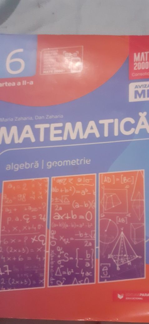 Culegeri matematică clasa a VI a.   Partea I și partea a II a.