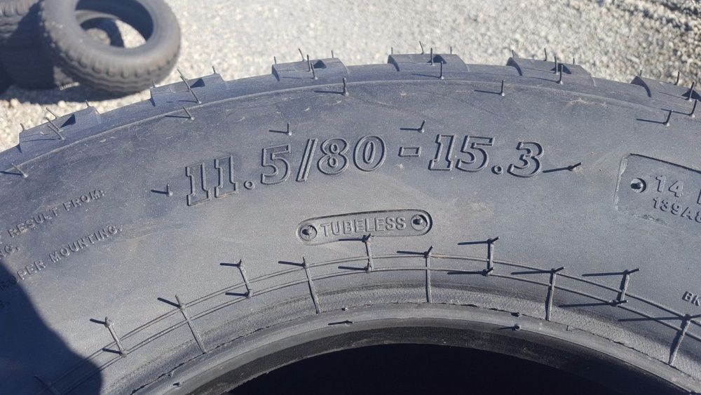 Cauciucuri noi 11.5/80-15.3 de la 14 pana la 18 pliuri cu garantie MRL