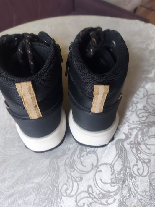 Детски черни кожени боти