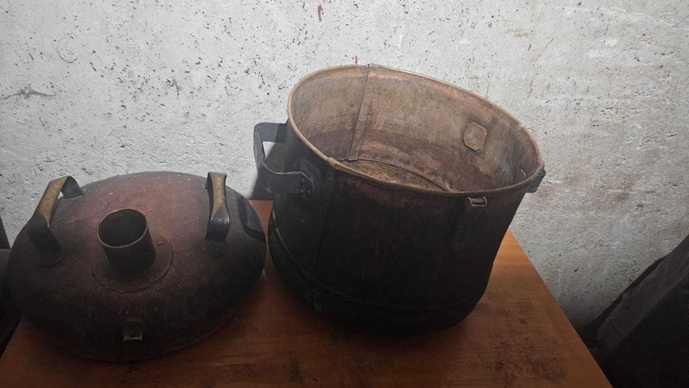 Cazan din cupru cu răcitor