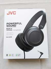 Casti JVC HA S31M stereo cu microfon mufa jack on ear NOI negre