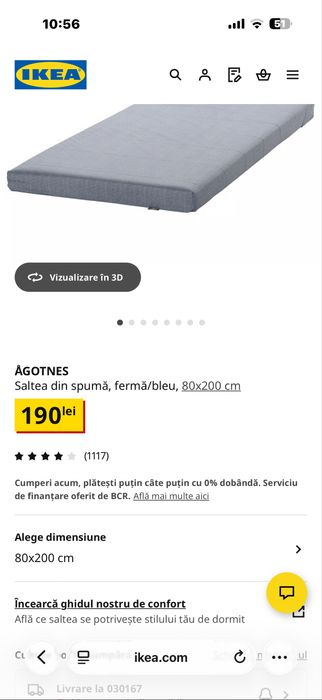 Saltele agotnes 80x200