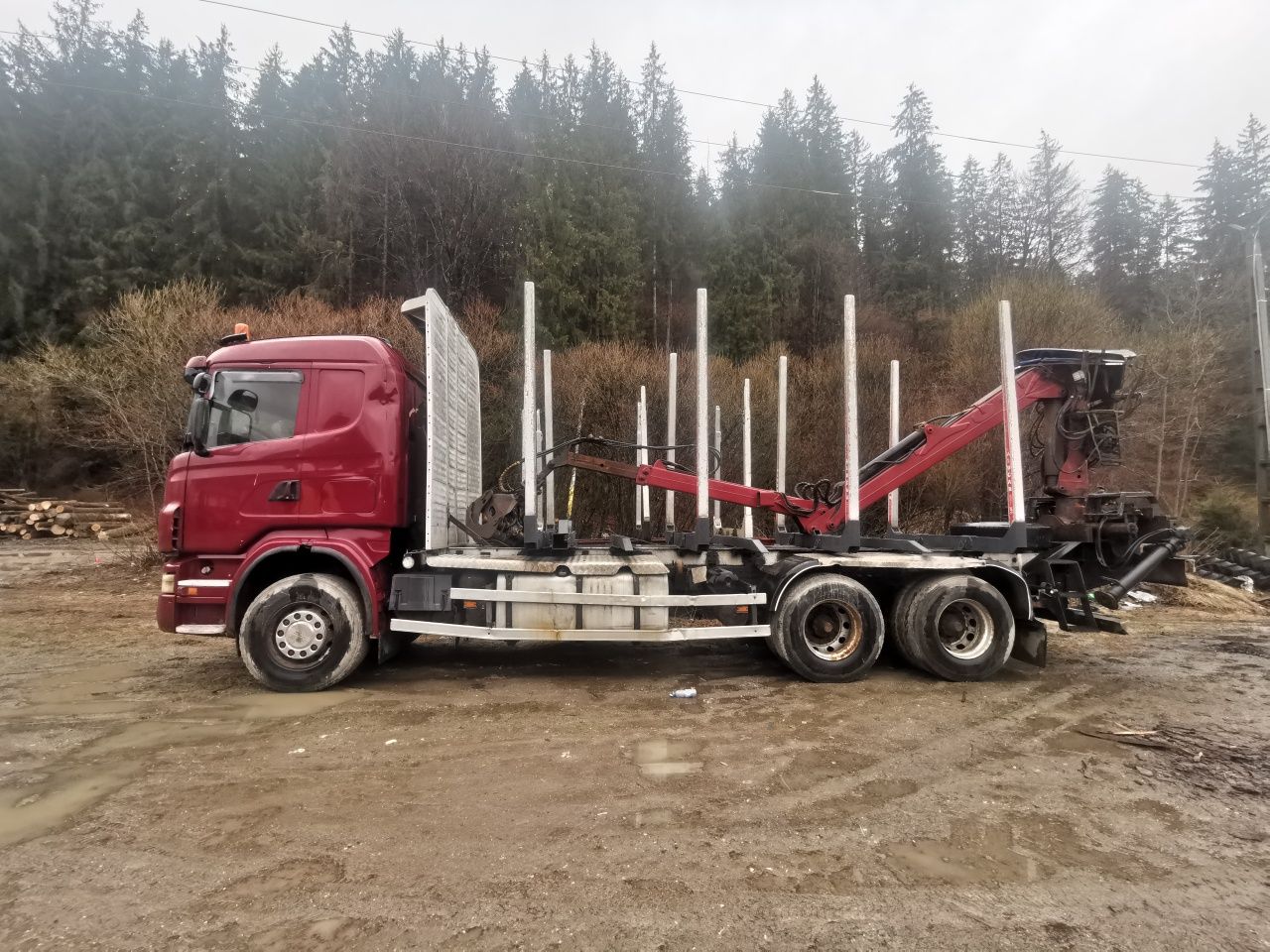 Scania R420/480 transport forestier lemn Macara LogLift Epsilon