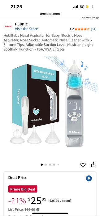 Електрически аспиратор за нос HubDIC HNA-500 (HubiBaby)