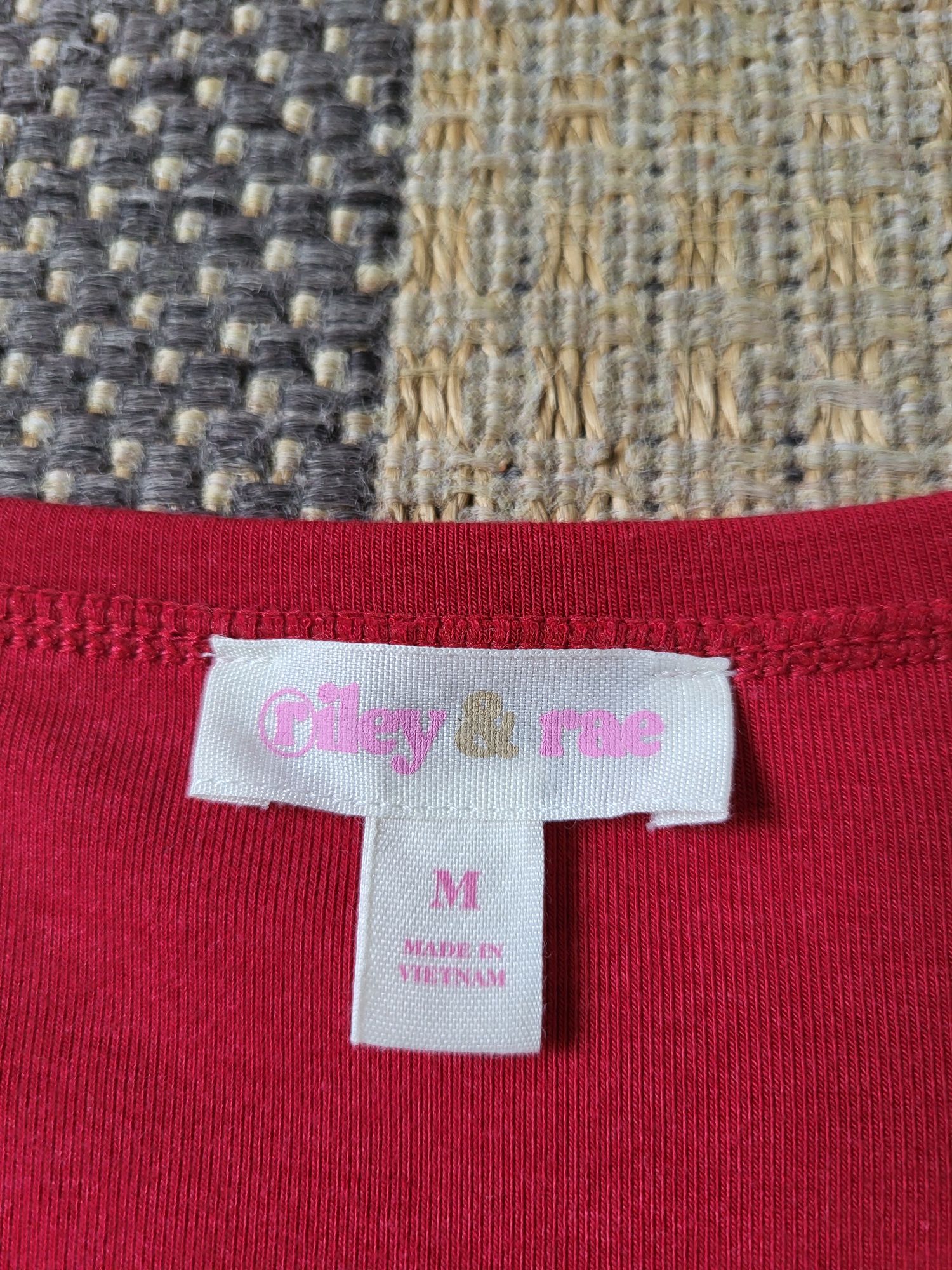 Bluză top roșu cu mânecă lungă măsura M