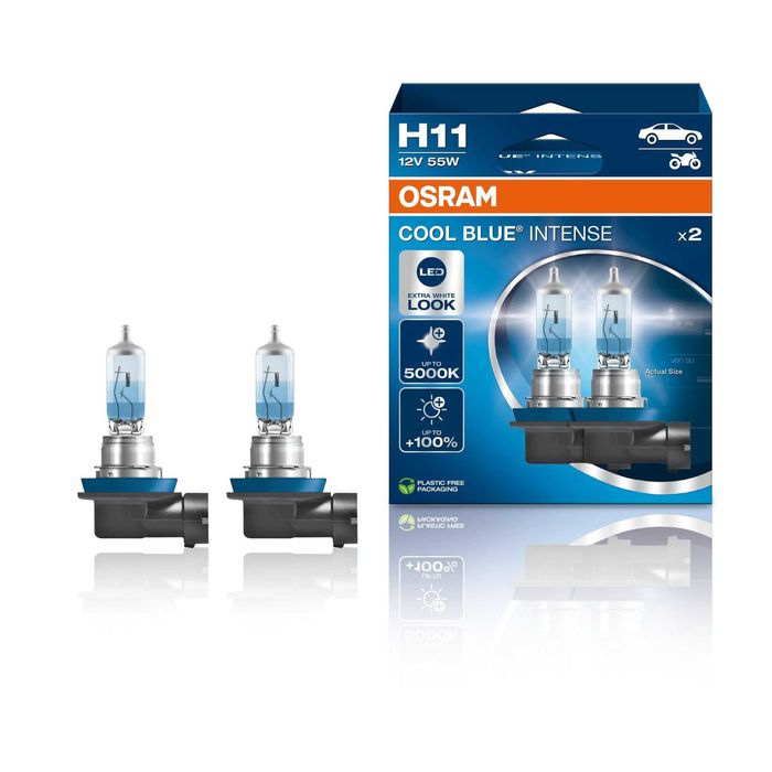 Комплект халогенни крушки H11 Osram Cool Blue Intense Next Gen 12V,55W