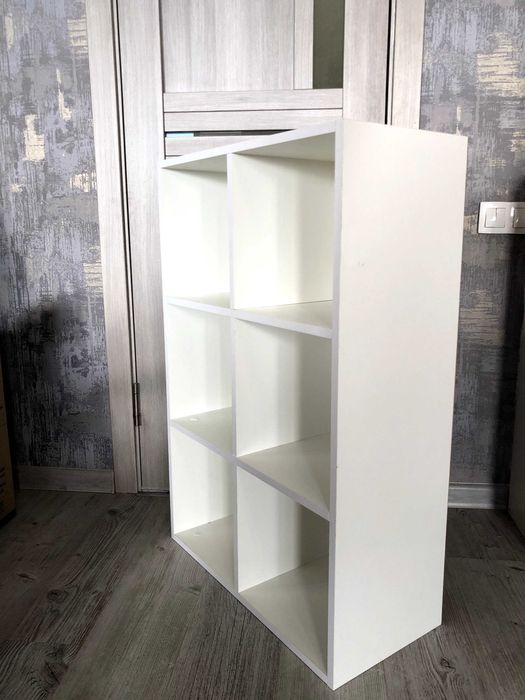 Деревянный стеллаж для игрушек и книг — 6 ячеек