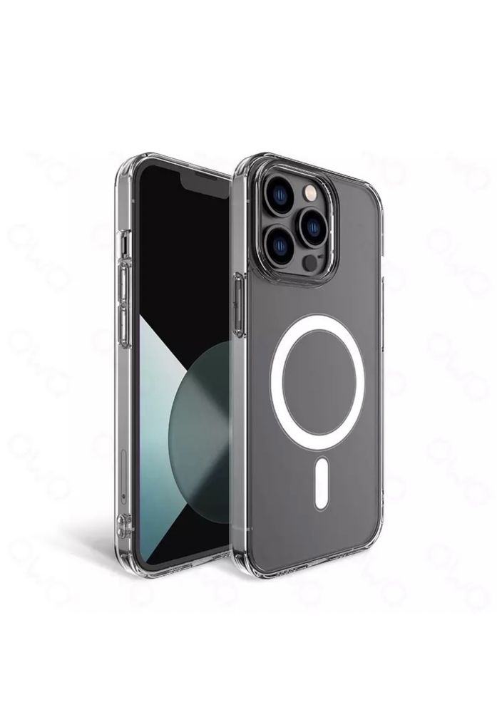 Husa Iphone 14/15/16E PRO MAX PLUS Cerc Magnetic Crystal Clear