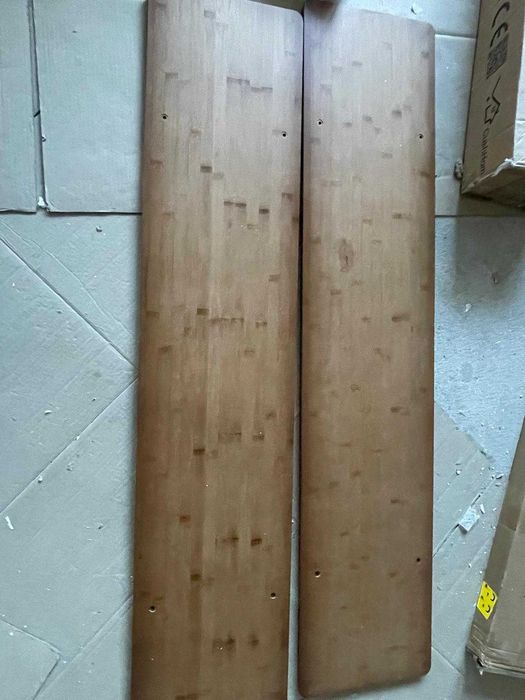 Comand TV din bambus, cu 2 rafturi, 140 cm,