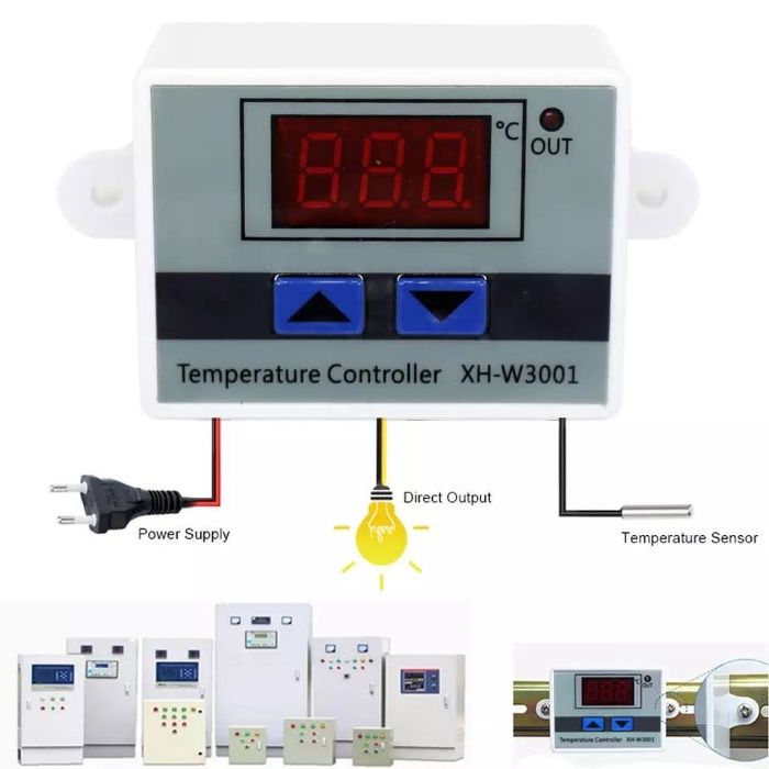 Термостат, терморегулатор регулиране на AC110V- 220 V DC24V DC12V